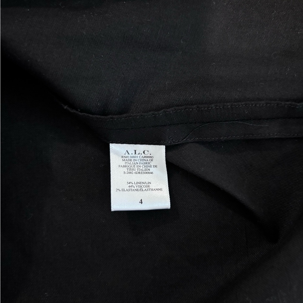 A.L.C. Fitted Black Belted Dress Size 4 - Picture 8 of 11